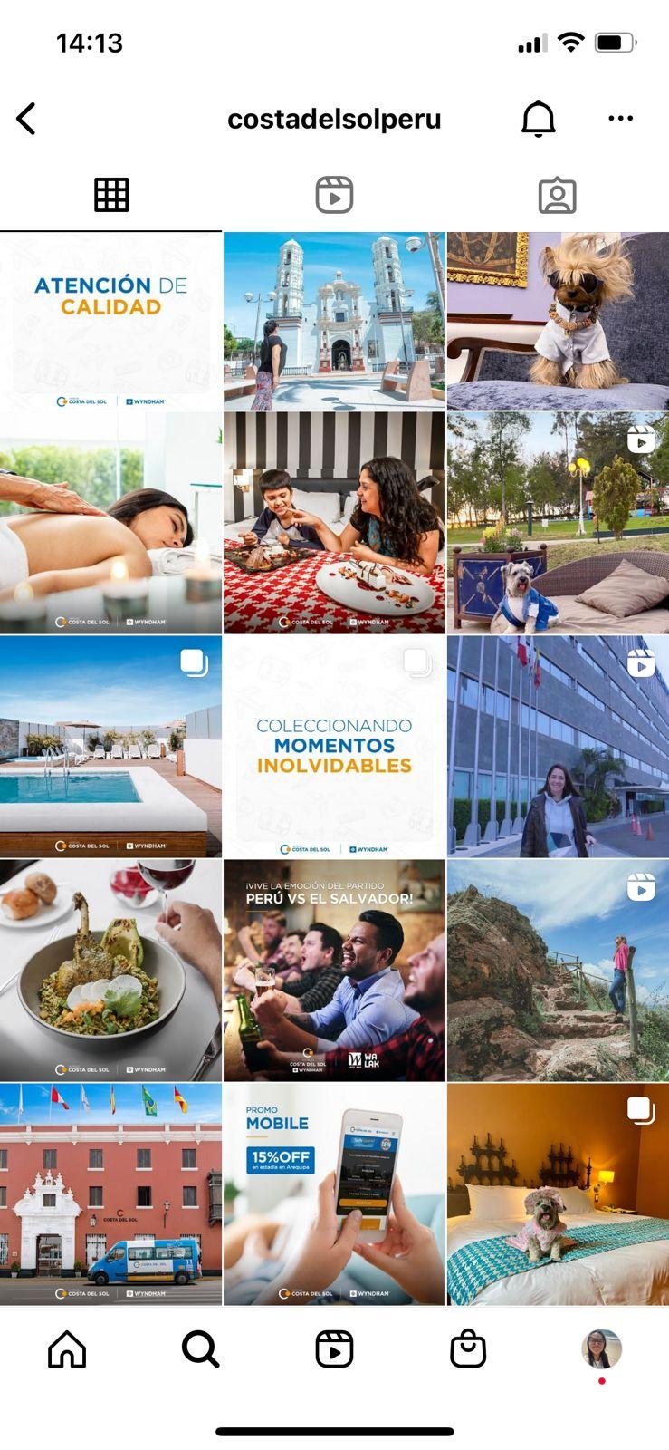 Costa del Sol Instagram grid